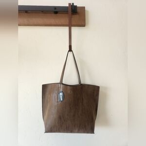 Joy Susan Reversible Leather Tote Bag with Cross Body And Wallet - 3 Piece Set